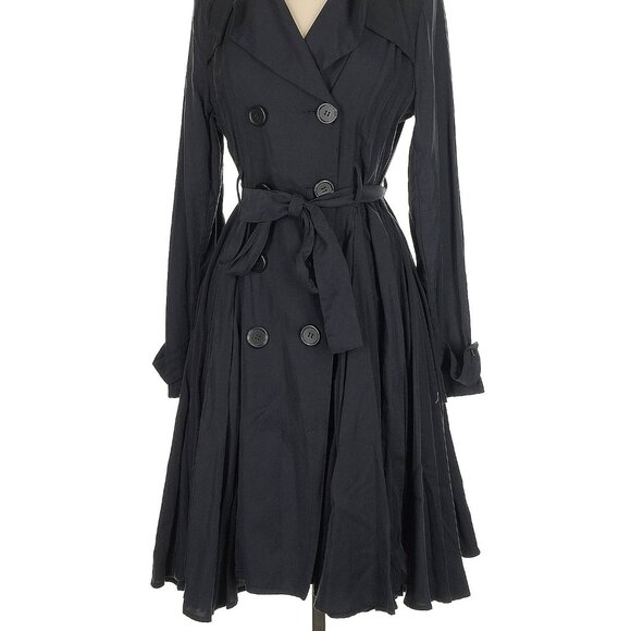 ๐ Ultra-Flattering Flared DRA Trench Coat | Hourglass Silhouette Chic M โจ๐งฅ - Picture 6 of 12